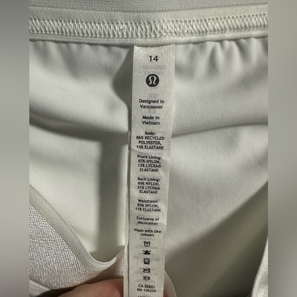 Lululemon Court Rival High Rise Skirt Women’s Size 14 - Picture 9 of 10